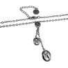 Gepolijst RVS Damesketting met Koffieboon Hanger - Verstelbaar 50-55 cm