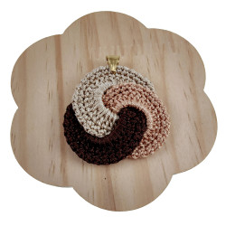 Jasseron-Ketting + Hanger van Gehaakte Keltische Knoop - Verguld RVS