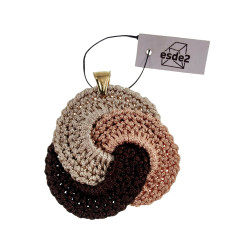 Jasseron-Ketting + Hanger van Gehaakte Keltische Knoop - Verguld RVS