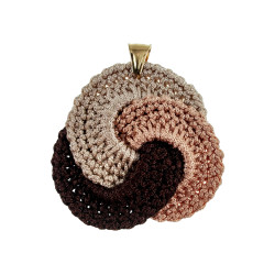 Jasseron-Ketting + Hanger van Gehaakte Keltische Knoop - Verguld RVS