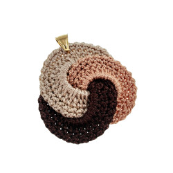 Jasseron-Ketting + Hanger van Gehaakte Keltische Knoop - Verguld RVS