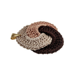 Jasseron-Ketting + Hanger van Gehaakte Keltische Knoop - Verguld RVS