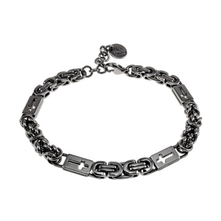 RVS Koningsarmband met Kruisdetails -Armband 16 en 19 cm Handgemaakt