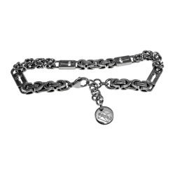 RVS Koningsarmband met Kruisdetails -Armband 16 en 19 cm Handgemaakt