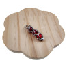 RVS Jasseron-ketting + met Drie Rodekleur Kristallen Hanger Handgemaakt