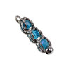RVS Schakelhanger met Turquoise Kristallen Kristallen Handgemaakt
