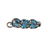 RVS Schakelhanger met Turquoise Kristallen Kristallen Handgemaakt