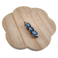 RVS Schakelhanger met Turquoise Kristallen Kristallen Handgemaakt