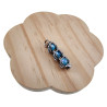 RVS Schakelhanger met Turquoise Kristallen Kristallen Handgemaakt
