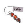 RVS Jasseron-ketting + met Oranjetinten Kristallen Hanger Handgemaakt