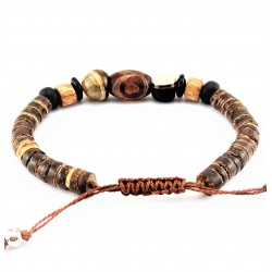 Natuurlijke Kokosnoot Surfer Armband