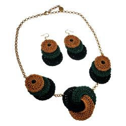 Exclusieve Gehaakte Damesketting met Keltische Knoop en Epidootsteen