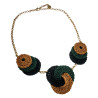 Exclusieve Gehaakte Damesketting met Keltische Knoop en Epidootsteen