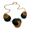 Exclusieve Gehaakte Damesketting met Keltische Knoop en Epidootsteen