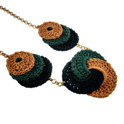 Exclusieve Gehaakte Damesketting met Keltische Knoop en Epidootsteen