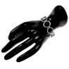 RVS Bangle Armband met Ronde Cirkels en Zirkonia Polsmaat 16 tot 18 cm