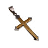 RVS Jasseron Ketting + Bicolor Kruishanger en Onze Vader Gebed