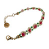 Dames Bloemenarmband - Verguld RVS - Handgemaakt esde2 - 16 tot 19 cm