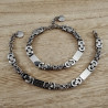 Premium RVS Koningsschakel Armband met Grieks Design - 16 tot 19 cm