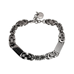 Premium RVS Koningsschakel Armband met Grieks Design - 16 tot 19 cm