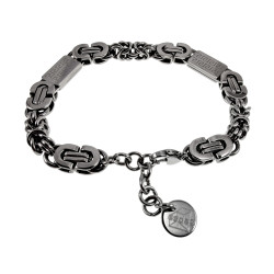 Premium RVS Koningsschakel Armband met Grieks Design - 16 tot 19 cm