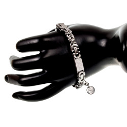 Premium RVS Koningsschakel Armband met Grieks Design - 16 tot 19 cm