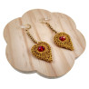 Dames Hartoorbellen met Goudkleurig Crochet en Kristal - Verguld RVS