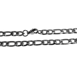 Unisex Figaro Ketting 5 mm - Roestvrijstalen - Schakelketting - 50 cm