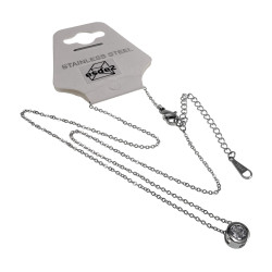 esde2 Dames Ketting L316 RVS met Zirkonia Hanger Verstelbaar 36-43 cm