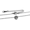 esde2 Dames Ketting L316 RVS met Zirkonia Hanger Verstelbaar 36-43 cm