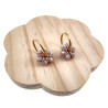 ∅20mm x 2mm Dames Oorringen met Paarse Kristallen - Vergulde RVS