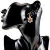 ∅20mm x 2mm Dames Oorringen met Paarse Kristallen - Vergulde RVS