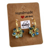∅20mm x 2mm Dames Oorringen met Groenblauwe Kristallen - Vergulde RVS