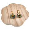 ∅20mm x 2mm Dames Oorringen met Groenblauwe Kristallen - Vergulde RVS