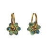 ∅20mm x 2mm Dames Oorringen met Groenblauwe Kristallen - Vergulde RVS