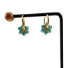 ∅20mm x 2mm Oorringen met Turquoise Kristallen Dames - Vergulde RVS