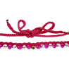 Exclusieve Damesketting van Fuchsia Haakwerk met Kristallen