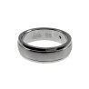 RVS Vriendschapsring met Zirkonia en Golvend Design Unisex 6 mm Breed