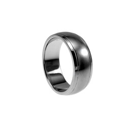 RVS Vriendschapsring met Golvend Design Unisex 8 mm Breed Trouwring