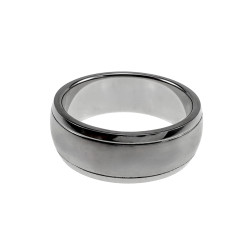 RVS Vriendschapsring met Golvend Design Unisex 8 mm Breed Trouwring