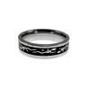 RVS Ring met Salamanderdesign en Zwarte PVD-coating - 6 mm Breed