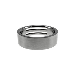 Unisex RVS Vriendschapsring met Twee Open Groeven - 7 mm Breed