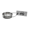 Unisex RVS Vriendschapsring met Twee Open Groeven - 7 mm Breed