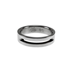 Unisex Vriendschapsring met Open Groef - Gepolijst RVS - 5 mm Breed