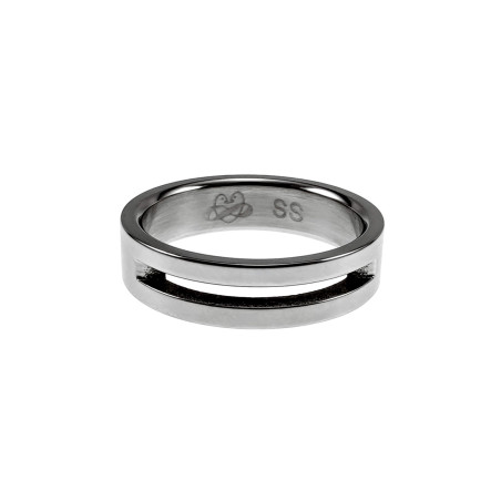 Unisex Vriendschapsring met Open Groef - Gepolijst RVS - 5 mm Breed