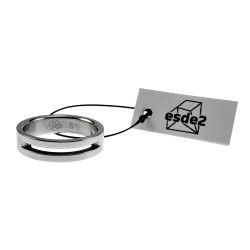 Unisex Vriendschapsring met Open Groef - Gepolijst RVS - 5 mm Breed