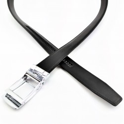Automatisch Zwarte Heren Riem met Adelaar in Zilverkleur