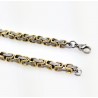 5,5mm Vierkant Koningsketting Heren - Stalen Goudkleur-Zilverkleur Schakelketting
