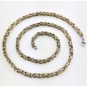 5,5mm Vierkant Koningsketting Heren - Stalen Goudkleur-Zilverkleur Schakelketting