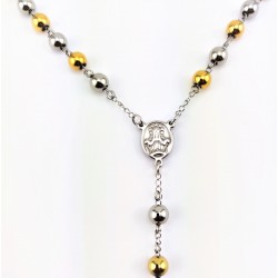 (8mm) Zilverkleur-Goudkleur Roestvrijstalen Rozenkrans Ketting